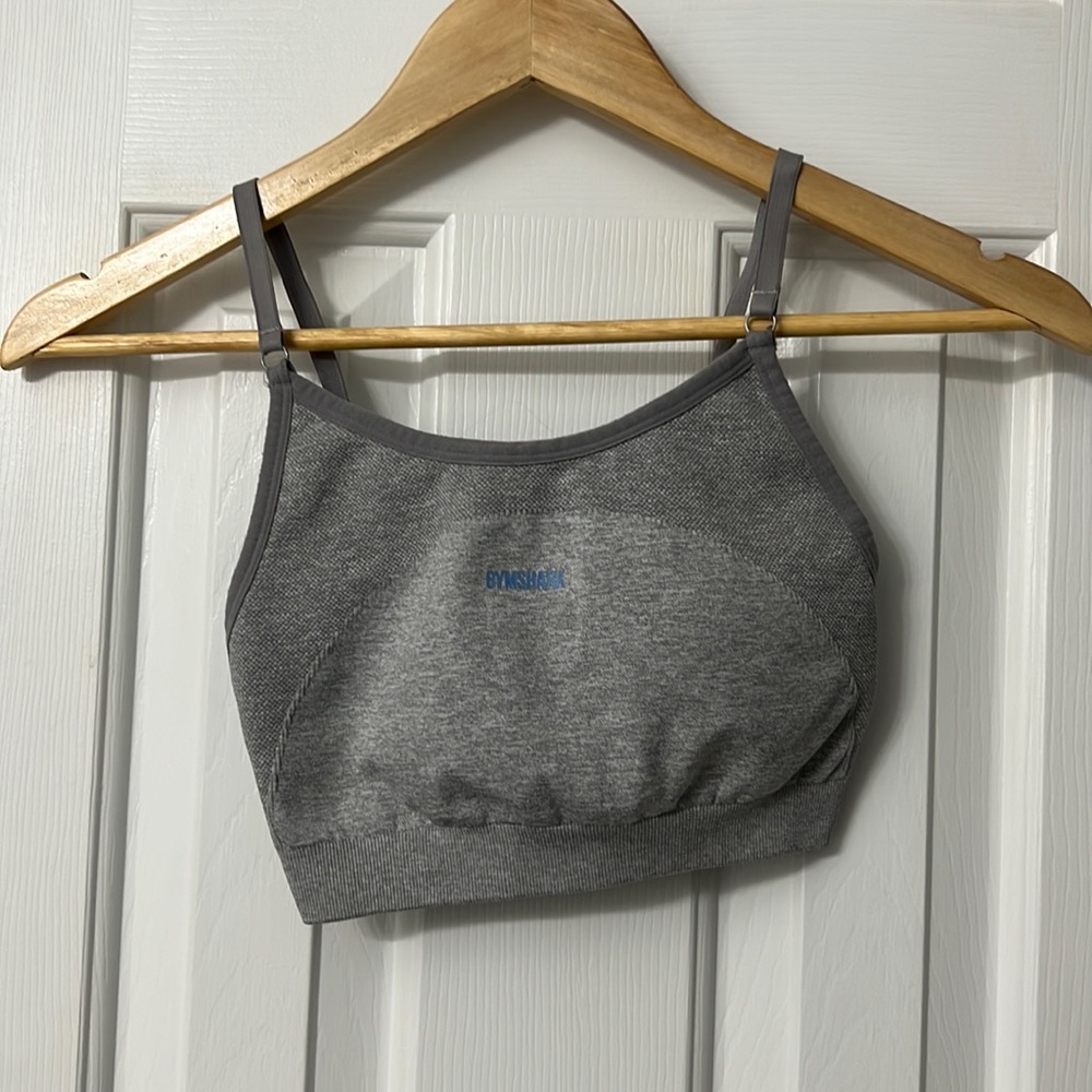 Gymshark sport bra blue detail size small